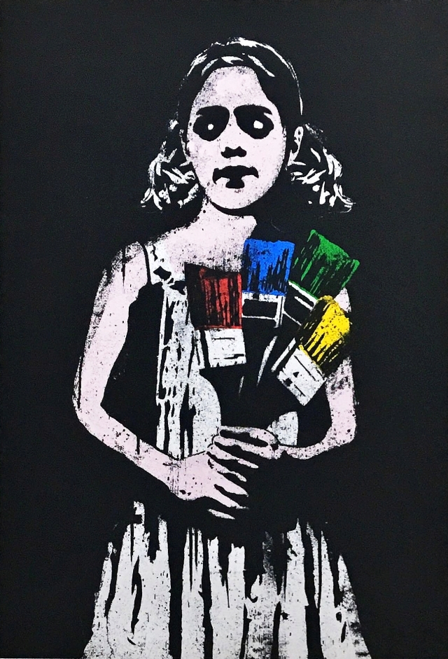 DOLK paintbrush girl 53/250 シルクスクリーン | 有限会社 ギャラリー瑞鳳