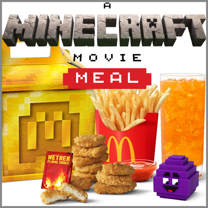 グリマス＆ハンバーグラーも『マイクラ』映画風に。米国マクドナルドで