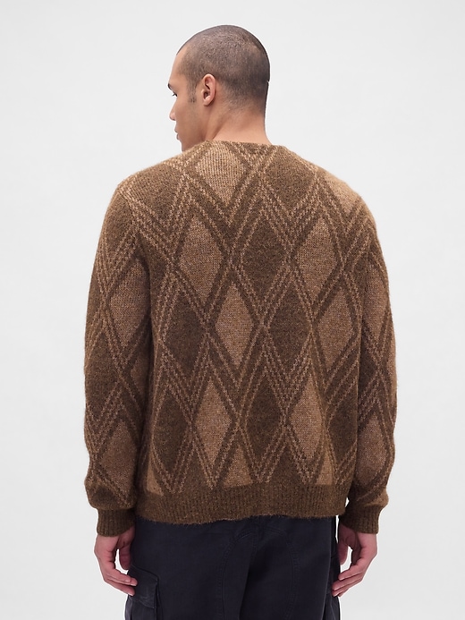 Brushed Argyle Cardigan | Gap