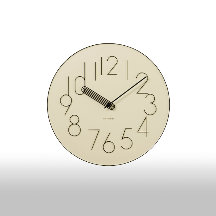 Bork 壁掛け時計 ベージュ・スイープムーブメント｜照明のライティング