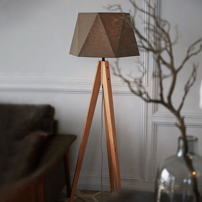 フロアスタンド 北欧 60W 布 木 | 各2色｜照明のライティングファクトリー