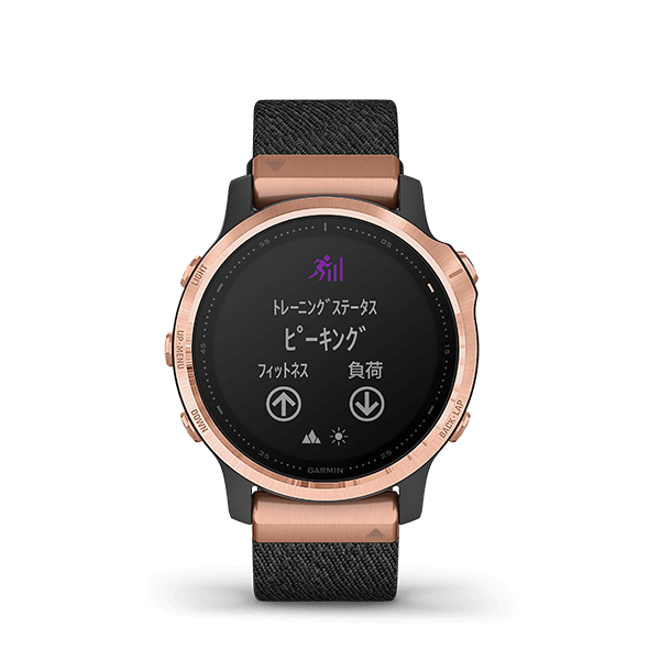 fēnix 6S Sapphire Black Rose Gold Nylon band | スマートウォッチ