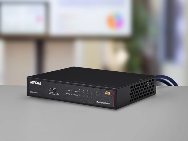 バッファロー、全ポート10ギガビット対応のスイッチングハブ「LXW-10G5