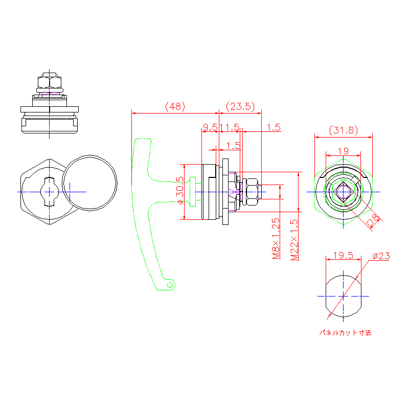 PH-53-SUS | 取り外しハンドル | ジョー・プリンス竹下株式会社
