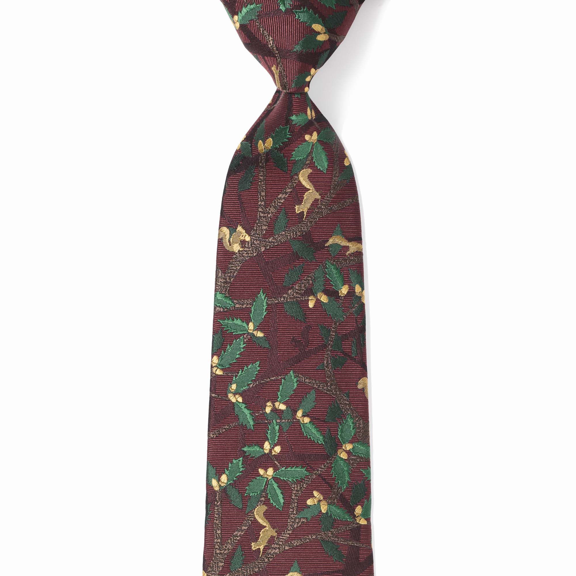 リスとドングリ(レンガ): ネクタイ | 銀座田屋