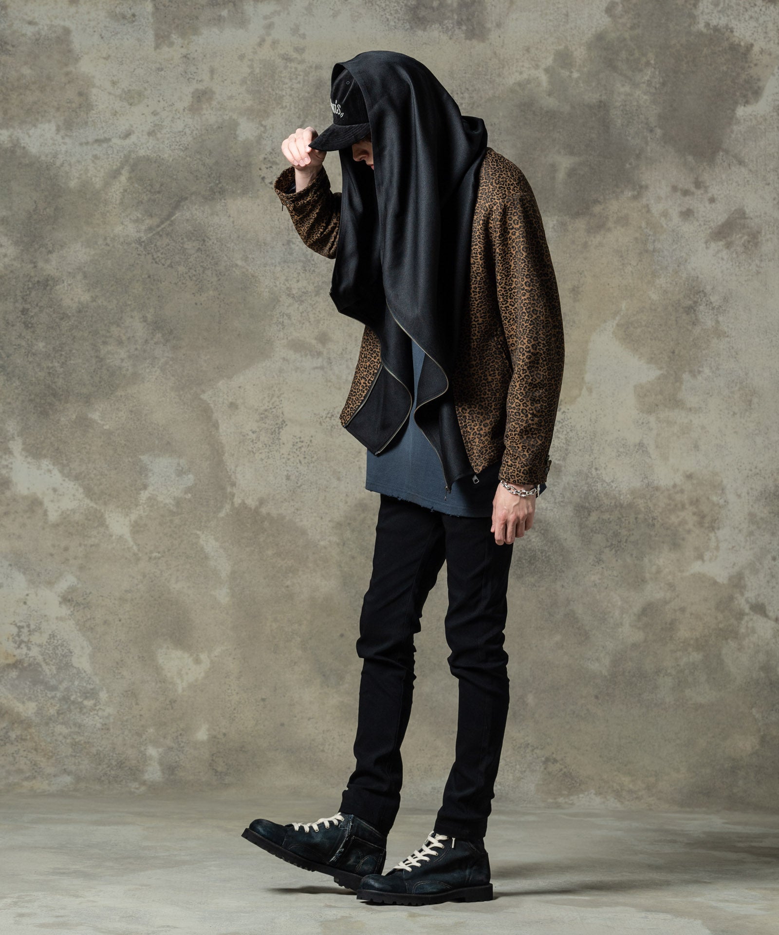 GB0125/JKT01 : STUNN Drape Neck Jacket / スタンドレープネック