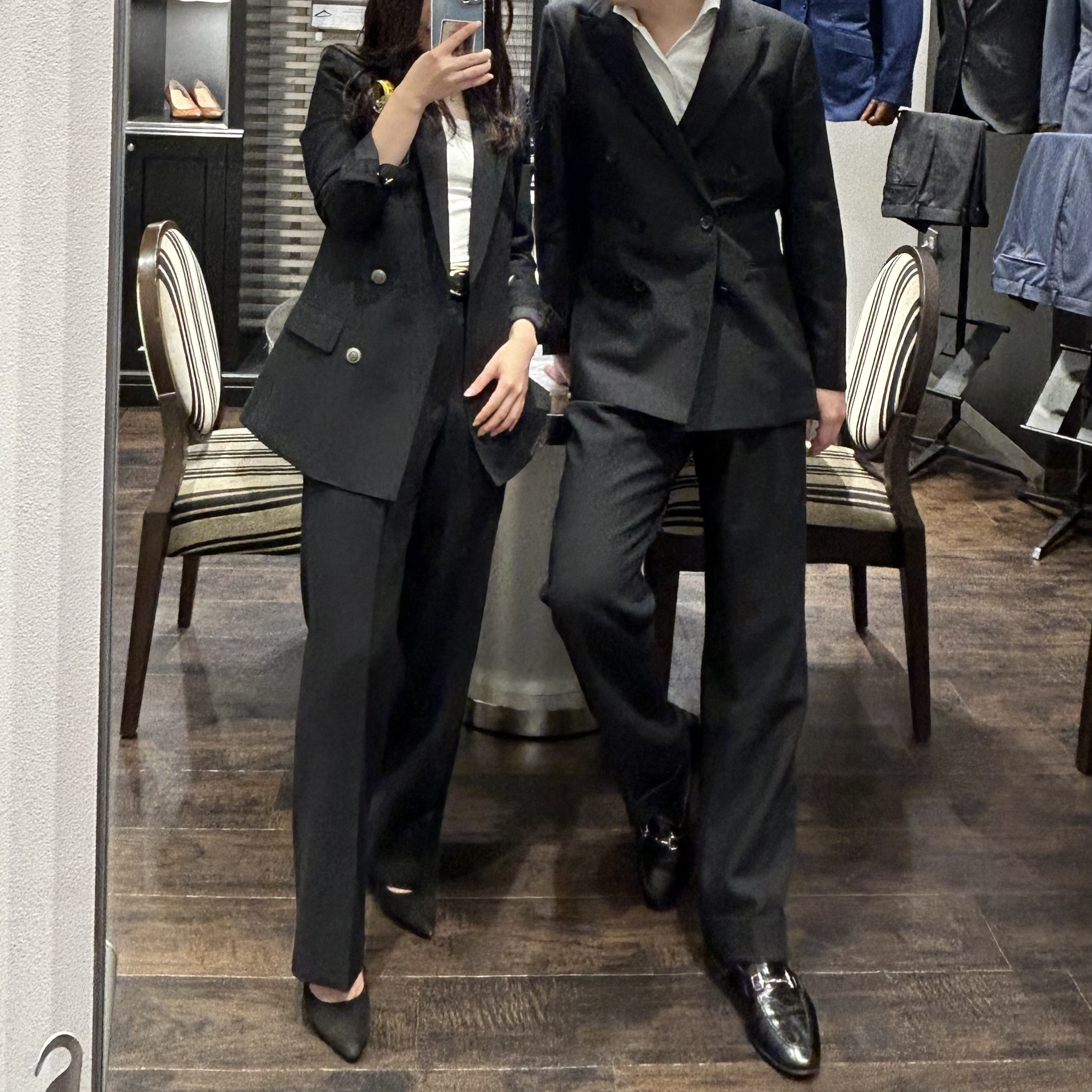 黒無地×ダブルスーツ【銀座新本店】｜オーダースーツならGlobal Style