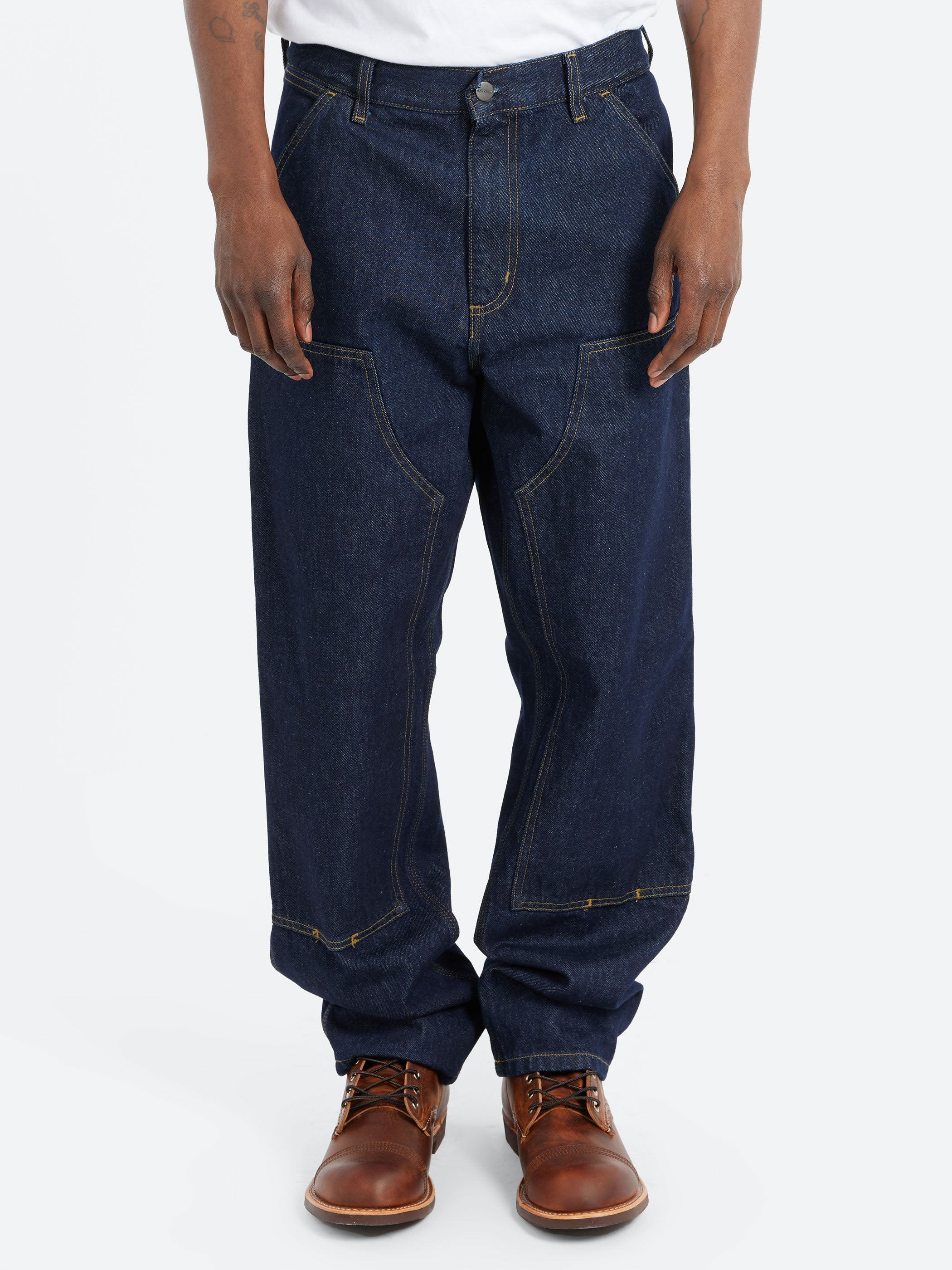 Carhartt WIP - Double Knee Pant in Blue Rinsed – gravitypope