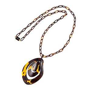 GSTV 本べっ甲 3連下がり チェーンネックレス