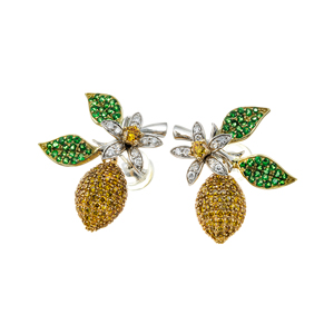 GSTV パラジウムシルバー950 天然ホワイトジルコン Mia ブローチ ZI 約