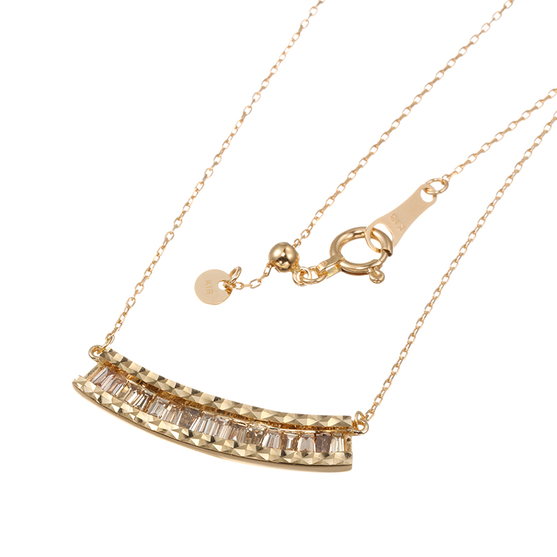 GSTV K18YG ブラウンダイヤモンド キラキラ彫り スマイルライン