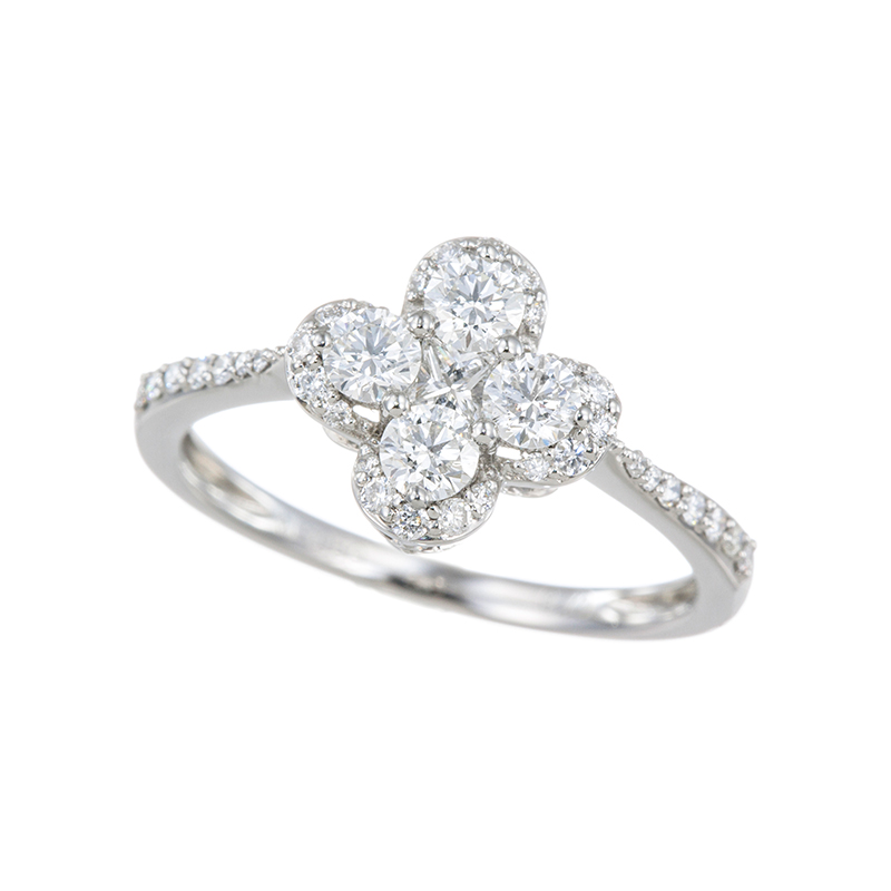 GSTV PT950 ダイヤモンド(リリーダイヤカット) ＆ ダイヤ フラワー