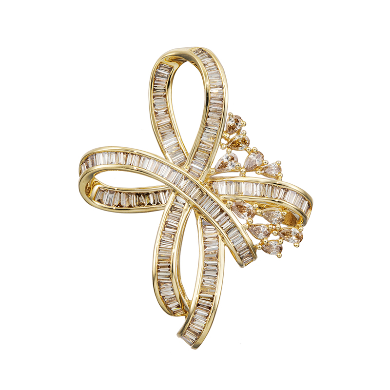 GSTV K18YG ブラウンダイヤモンド マルチWAY ペンダントトップ BRD 約