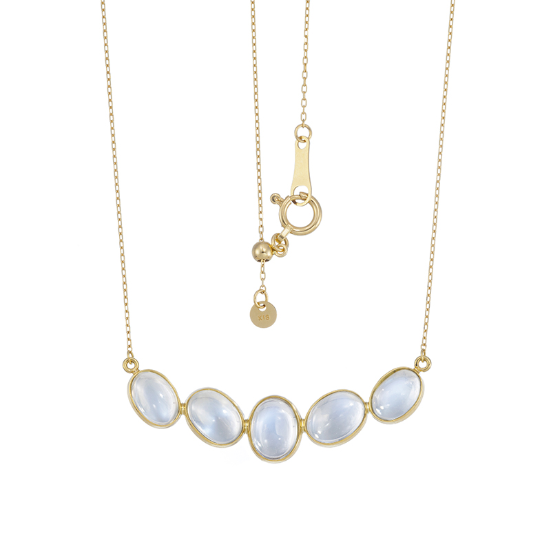 GSTV K18YG スリランカ産ロイヤルブルームーンストーン ネックレス MO