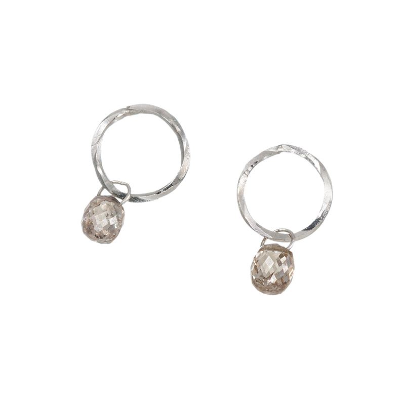 GSTV PT900 ブラウンダイヤモンド チャーム BRD 約0.20ct