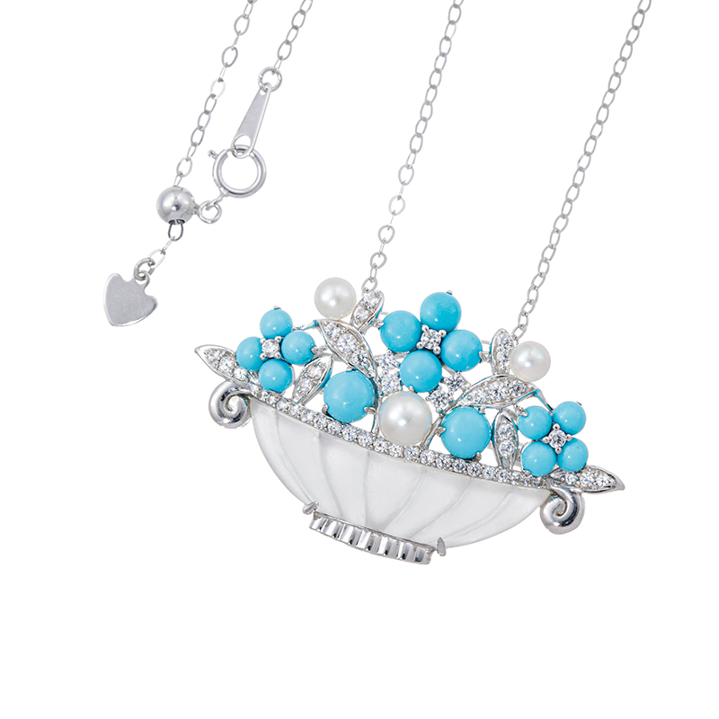 GSTV パラジウムシルバー950 スリーピングビューティーターコイズ