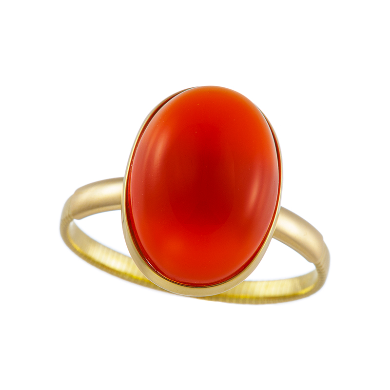 GSTV K18YG カーネリアン アジャストリング CA 約5.00ct 15～23号