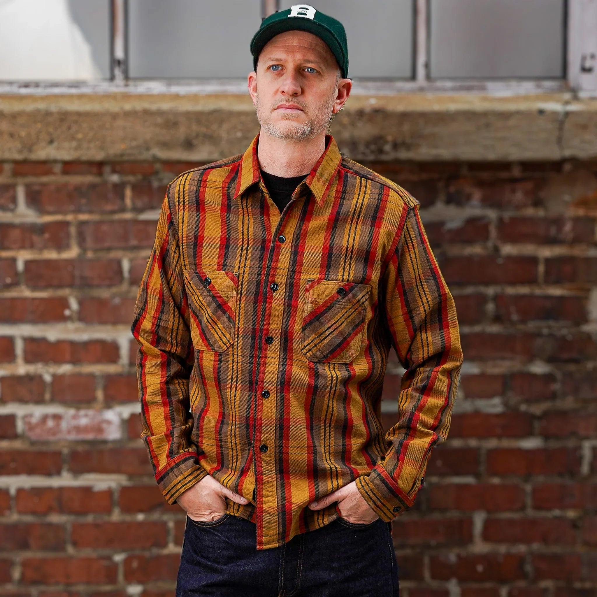 Studio D'Artisan 5714 Heavy Flannel Shirt - Yellow – Guilty Party