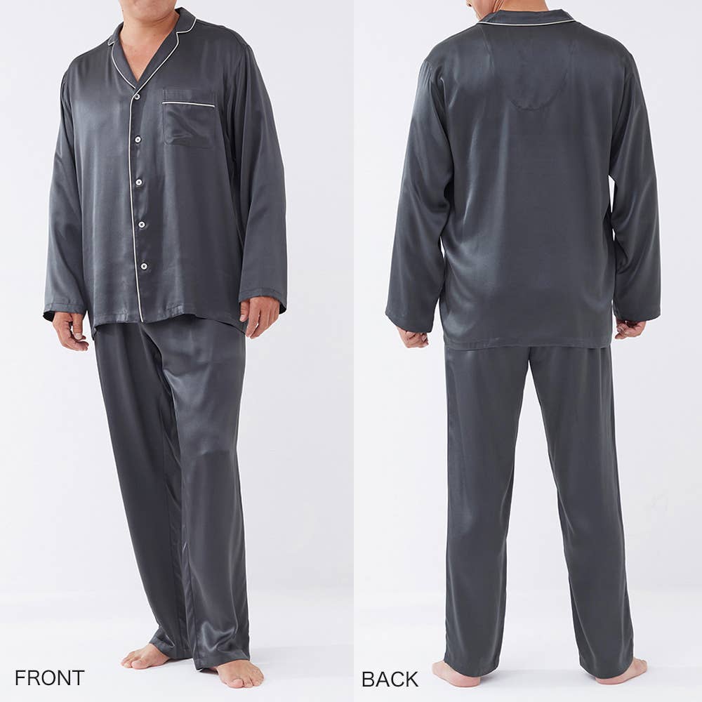 シルク100％】パジャマ 長袖長パンツ【送料無料】 GM4982 :メンズ