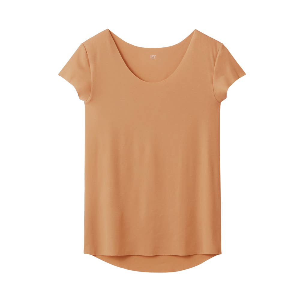 Tシャツ専用(ゆったりタイプ)】汗取りパッド付きボートネックシャツ