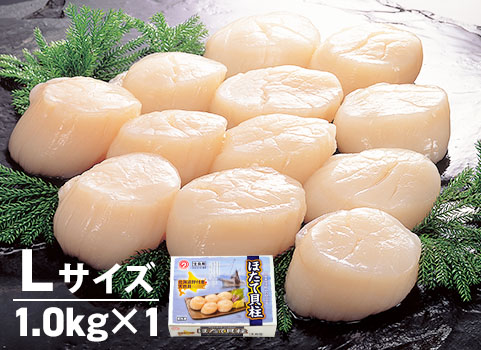 ほたて貝柱 1kg・Lサイズ（北海道 野付産・刺身用冷凍）｜【北海道ぎょ