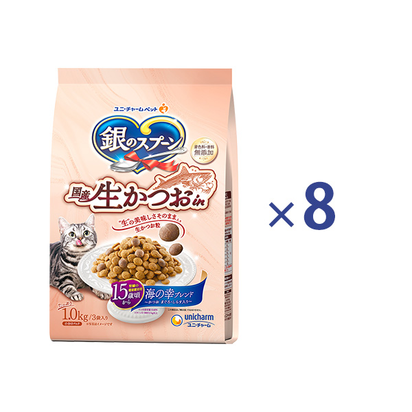銀のスプーン国産生かつおin15歳頃から海の幸ブレンド1kg｜ユニ