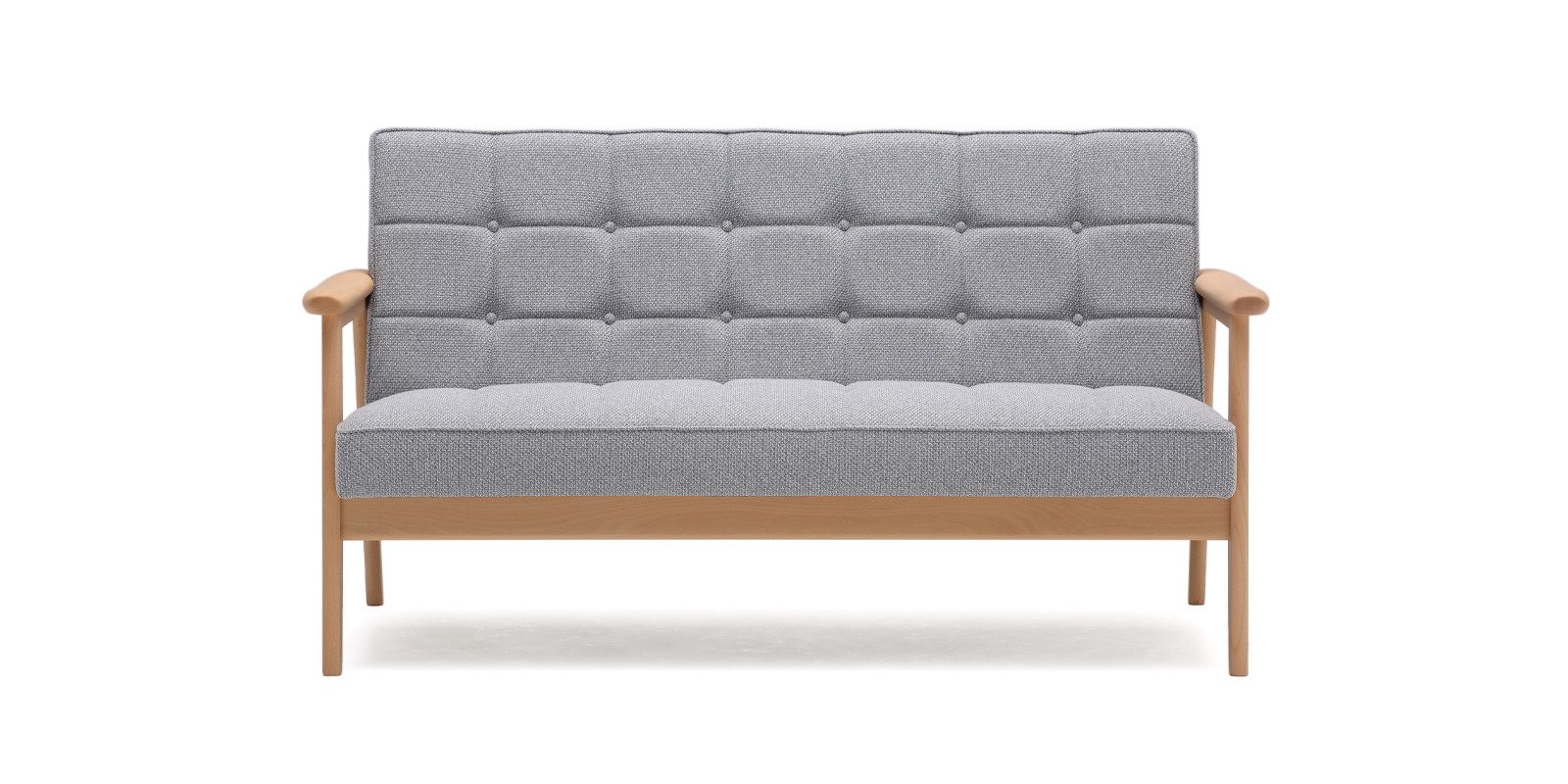 カリモク60 Kチェア 2シーター・ミストグレー | D&DEPARTMENT