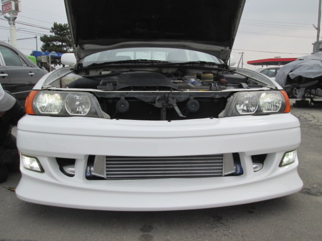 JZX100チェイサー後期のフォグライトHID HB4 35W6000Kホワイト取り付け