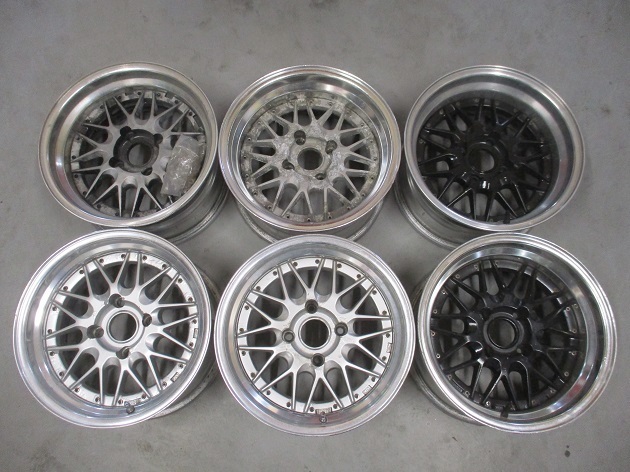 SSRドリドリメッシュ15インチ6本をリム交換+ディスク色変え塗装