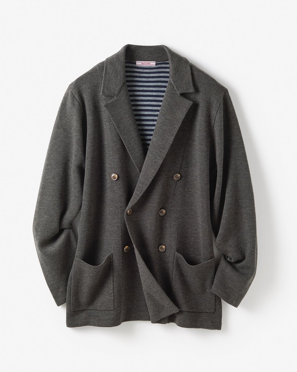 二重編みニットジャケット／ダブル/DoCLASSE