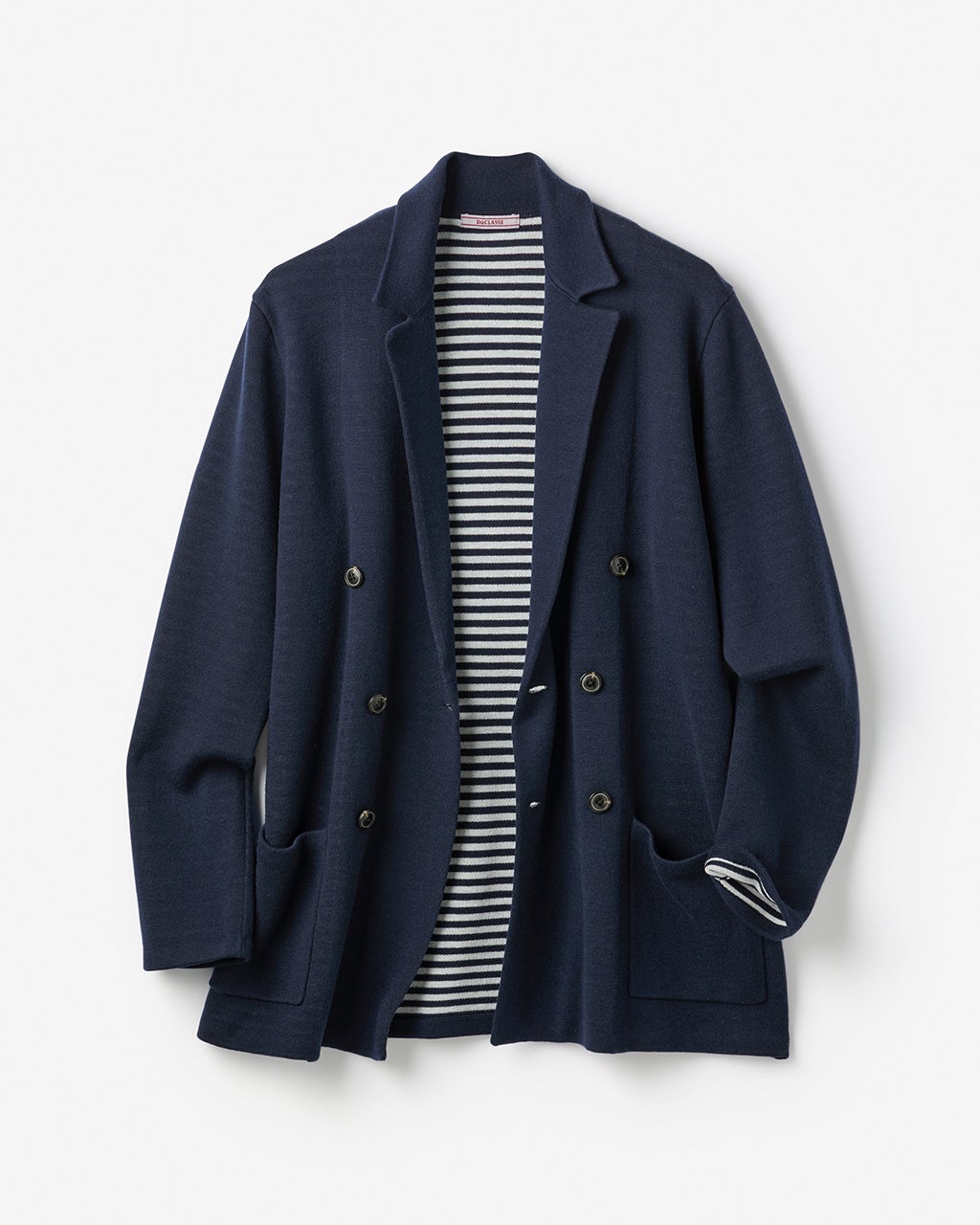 二重編みニットジャケット／ダブル/DoCLASSE
