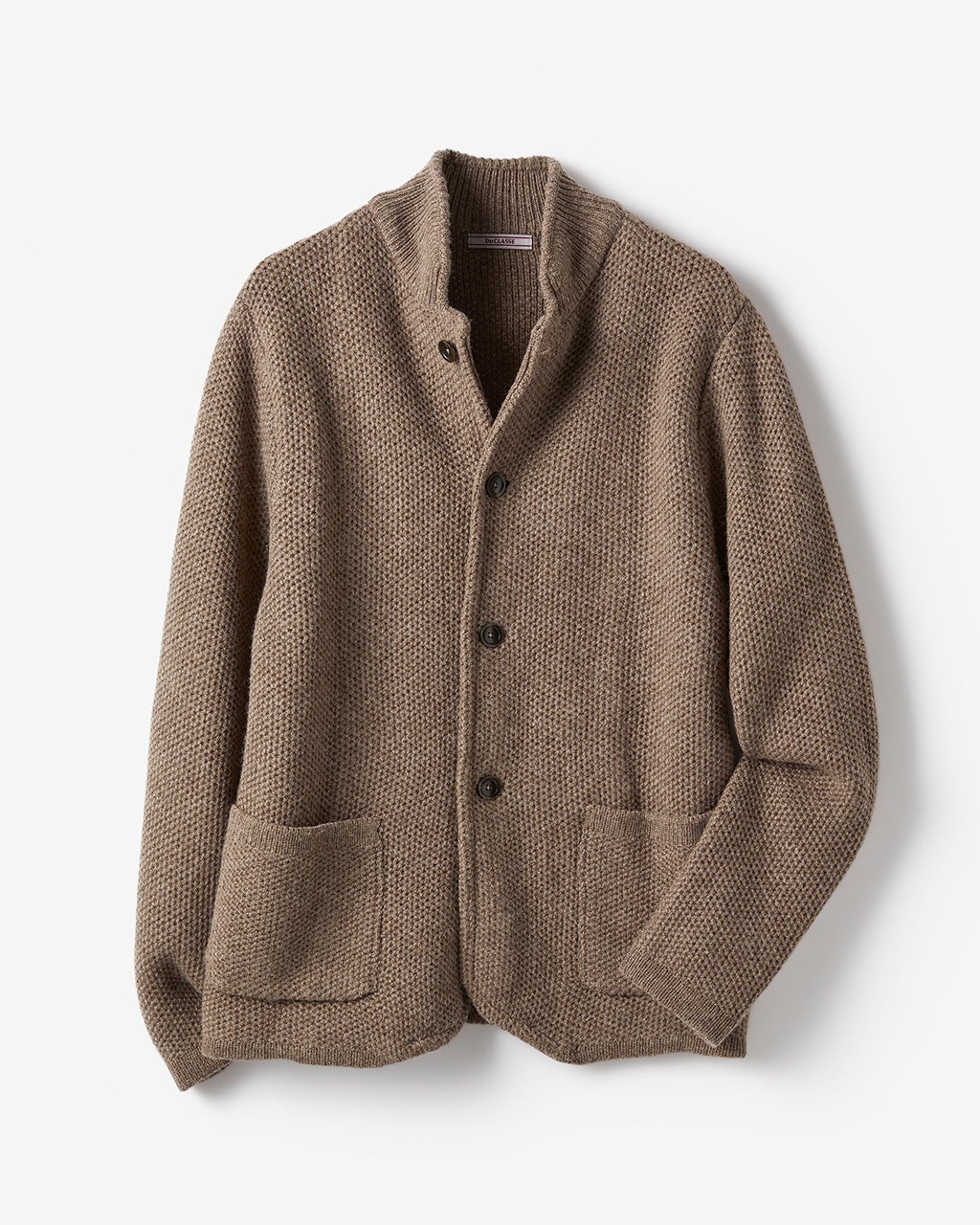 ウールブレンド・鹿の子ニットジャケット/DoCLASSE