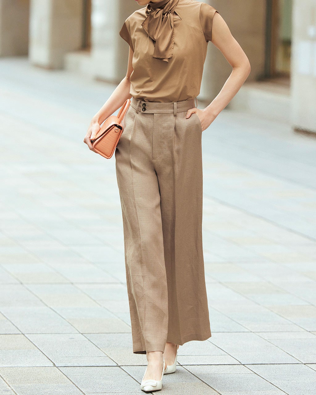 極リネン・ワイドパンツ/DoCLASSE