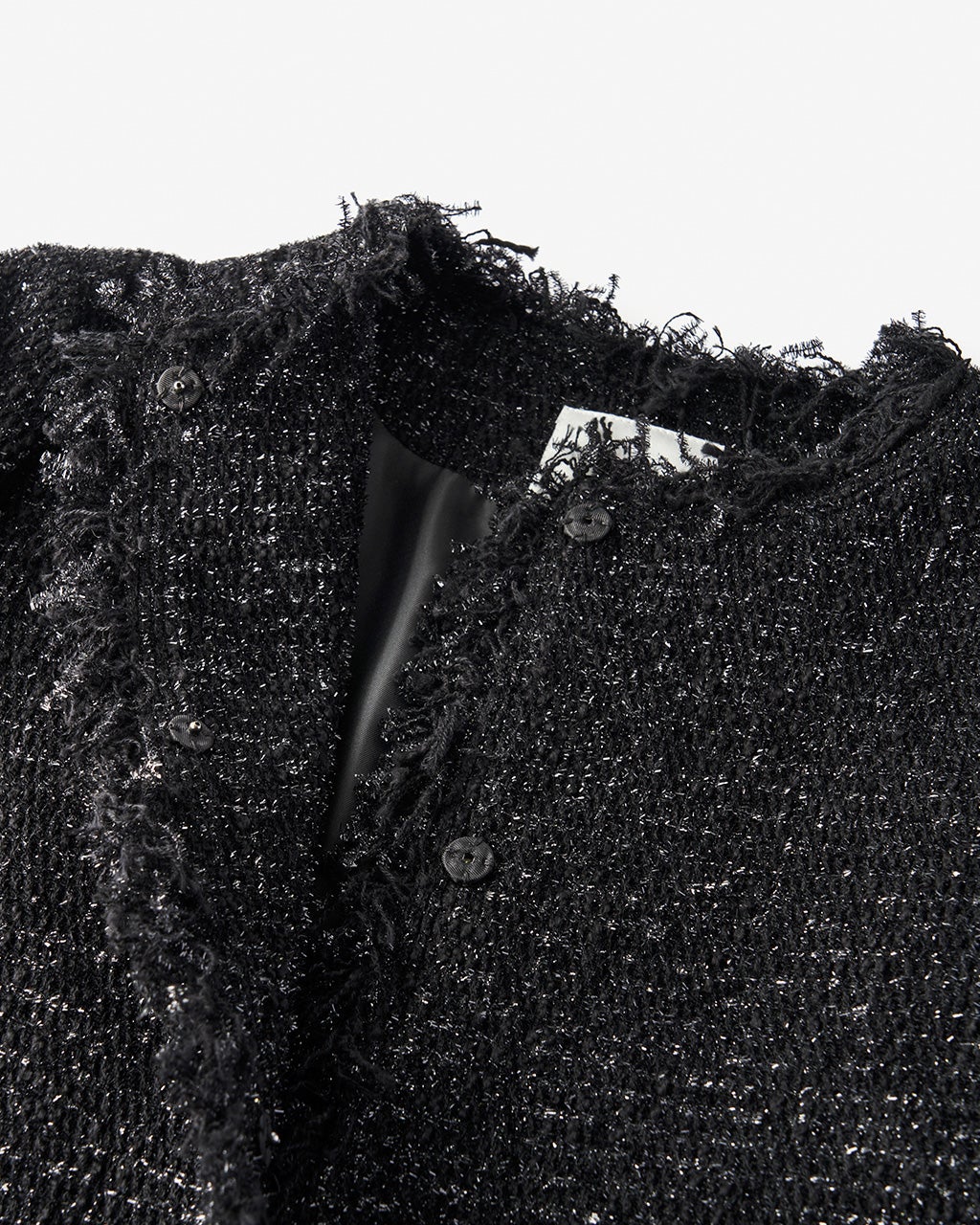 ラメツイード・ノーカラージャケット/DoCLASSE