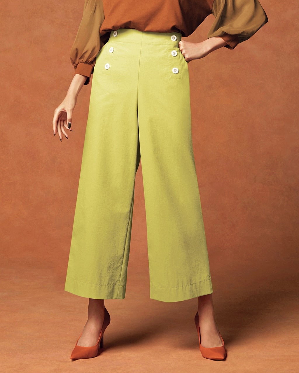 二重織ワッシャーツイル・ワイドパンツ/DoCLASSE