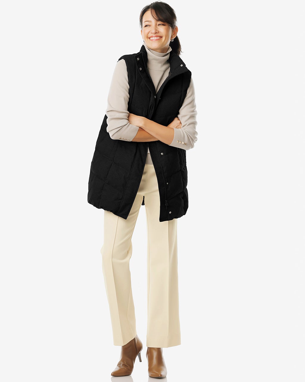 ウールライクダウン・2WAYフードベスト/DoCLASSE