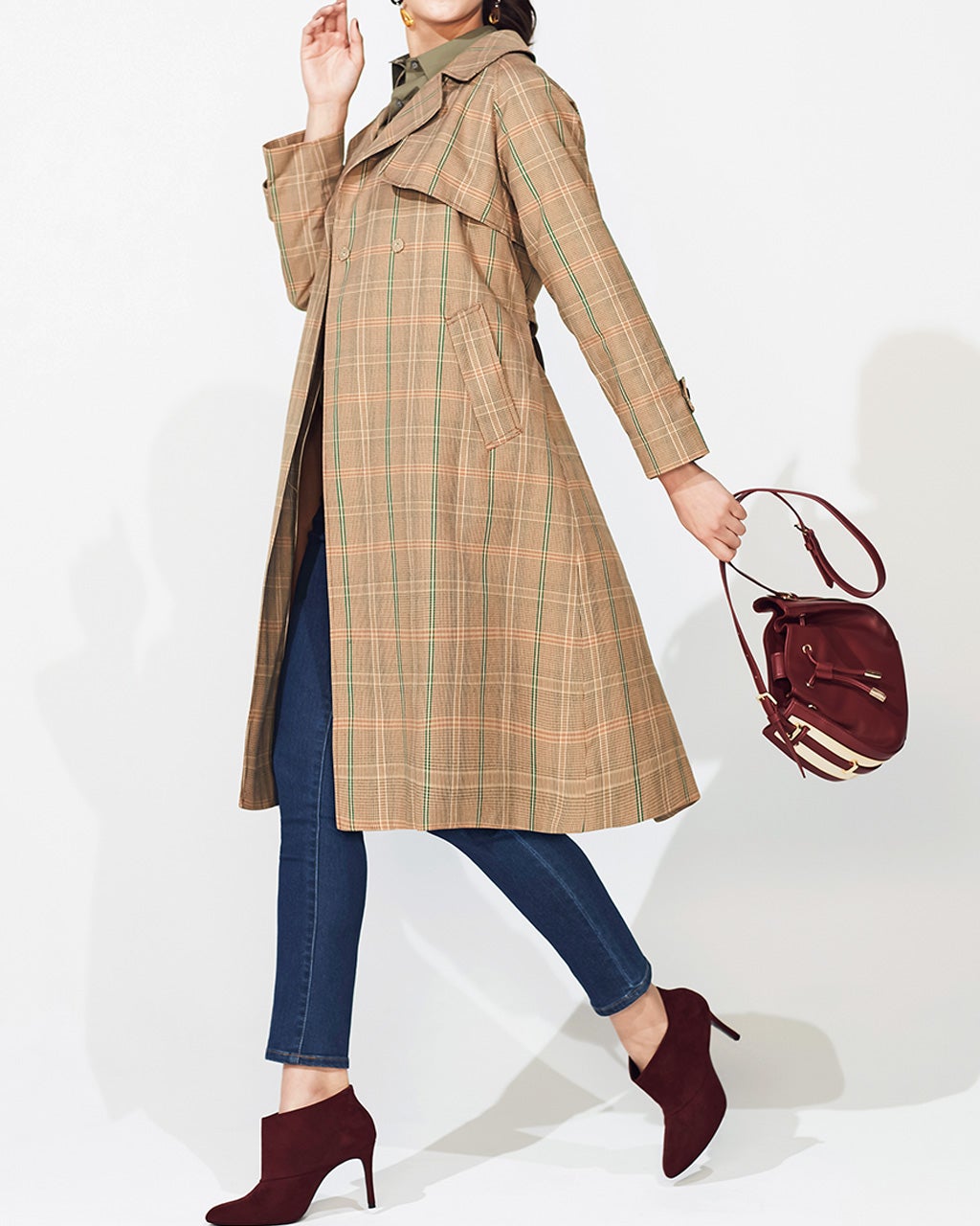 ソフトツイル・トレンチコート/ライナー付/DoCLASSE