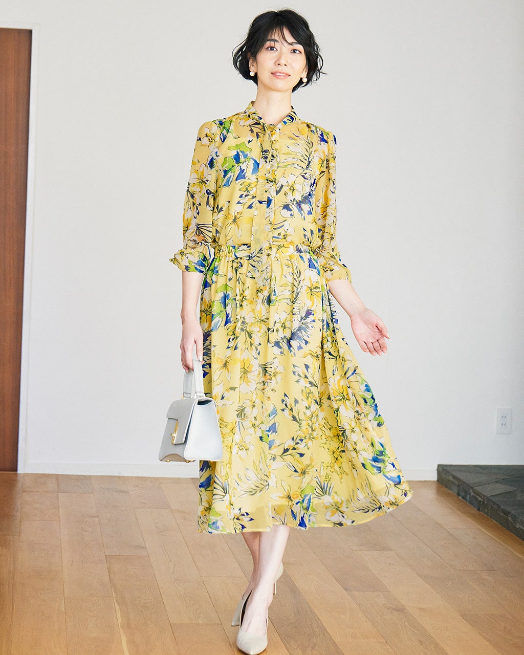 シフォンジョーゼット・花柄ブラウス/DoCLASSE