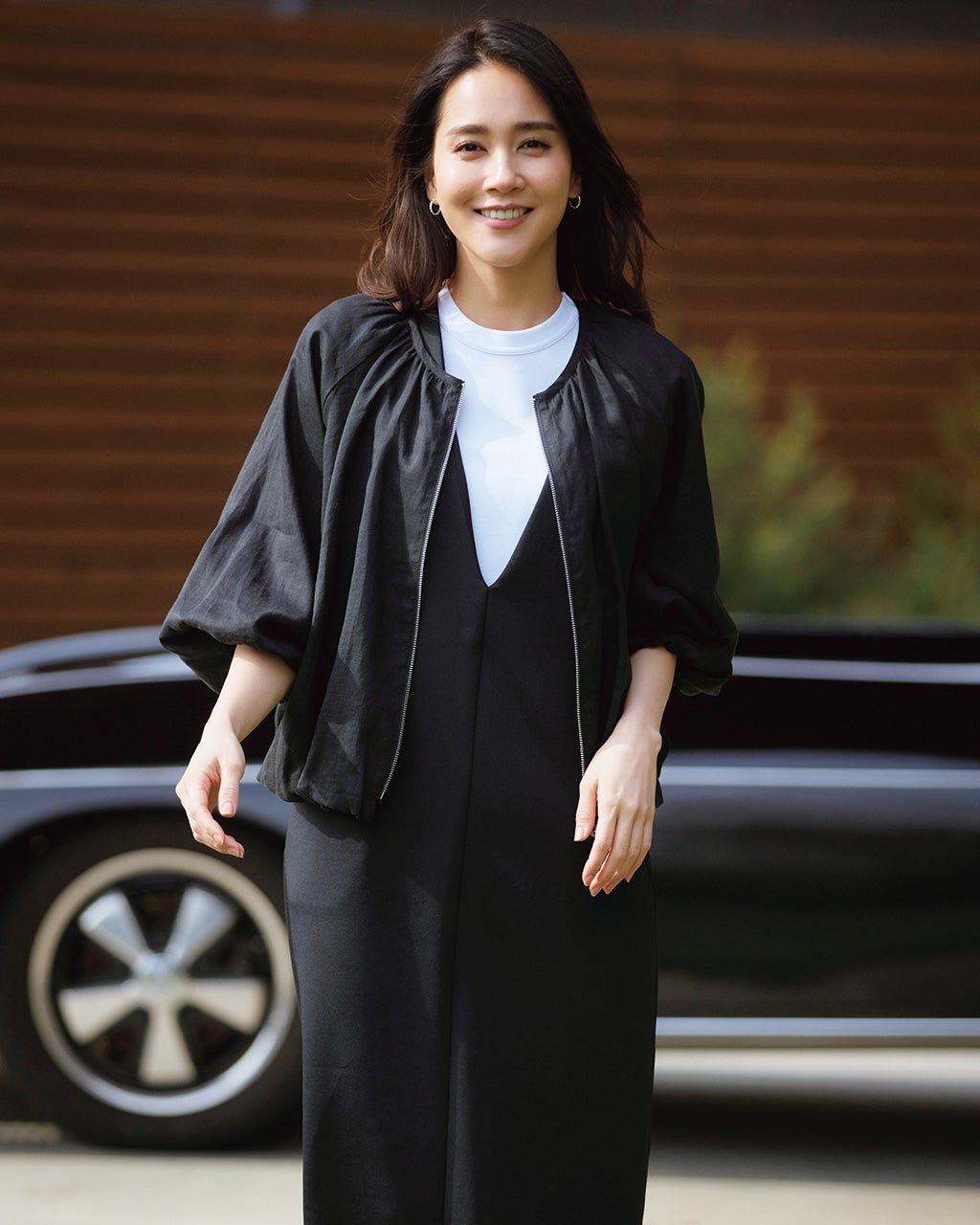 シアーラミー・ジップアップブルゾン/DoCLASSE