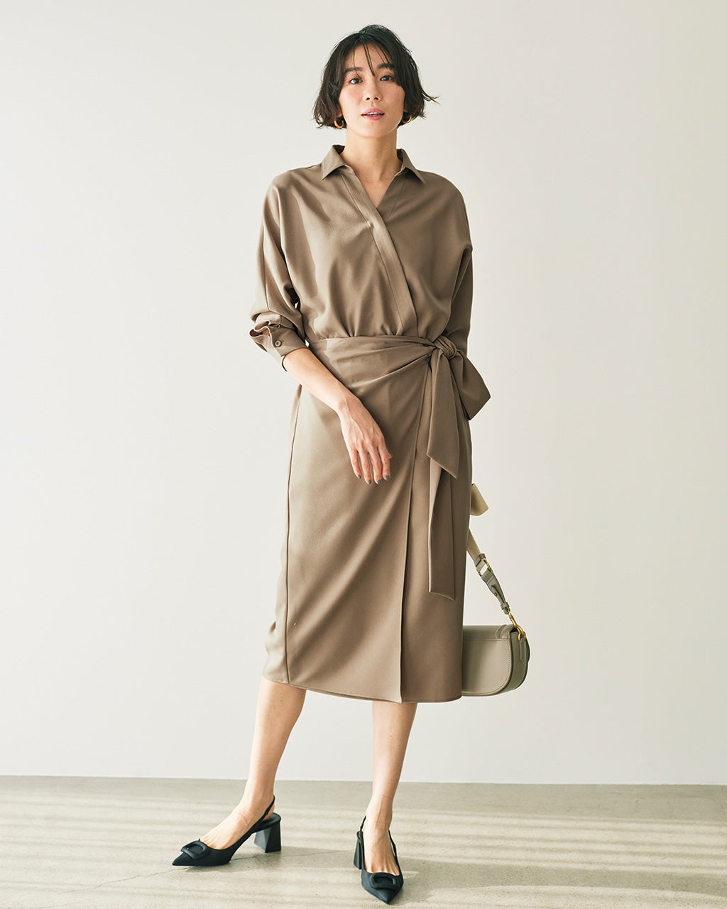 サキソニー風・カシュクールワンピース/DoCLASSE