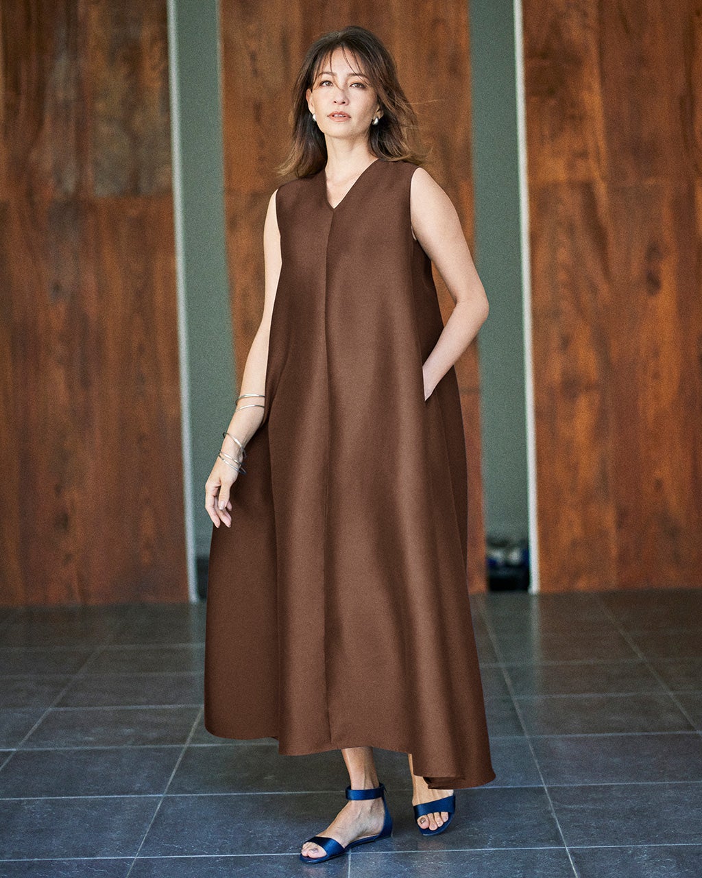 シルキーダブルクロス・テントラインワンピース/DoCLASSE