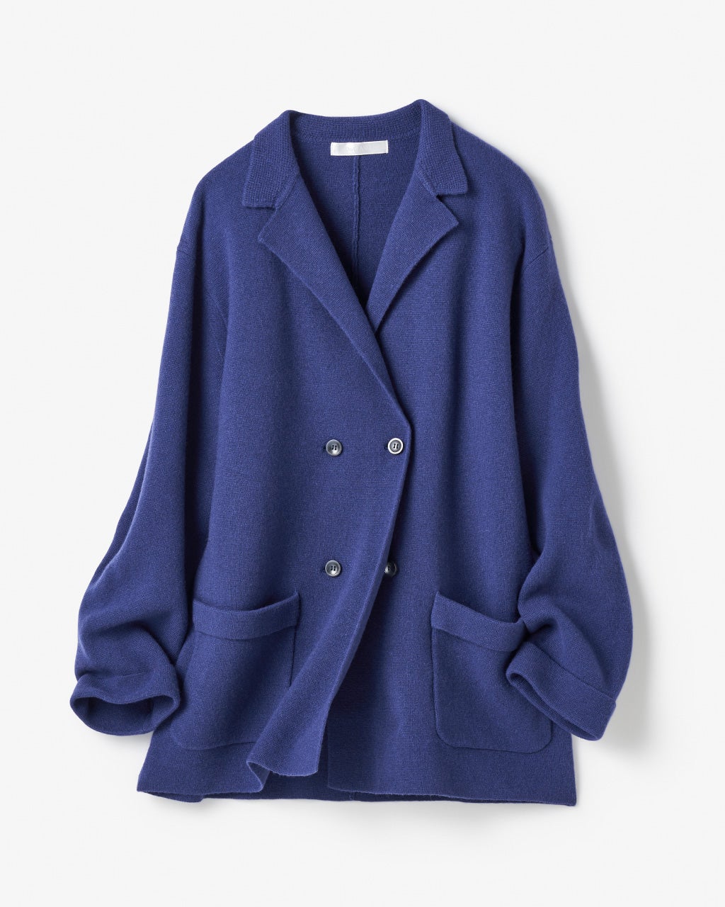 イタリア糸・カシミヤ混ニットダブルジャケット/DoCLASSE