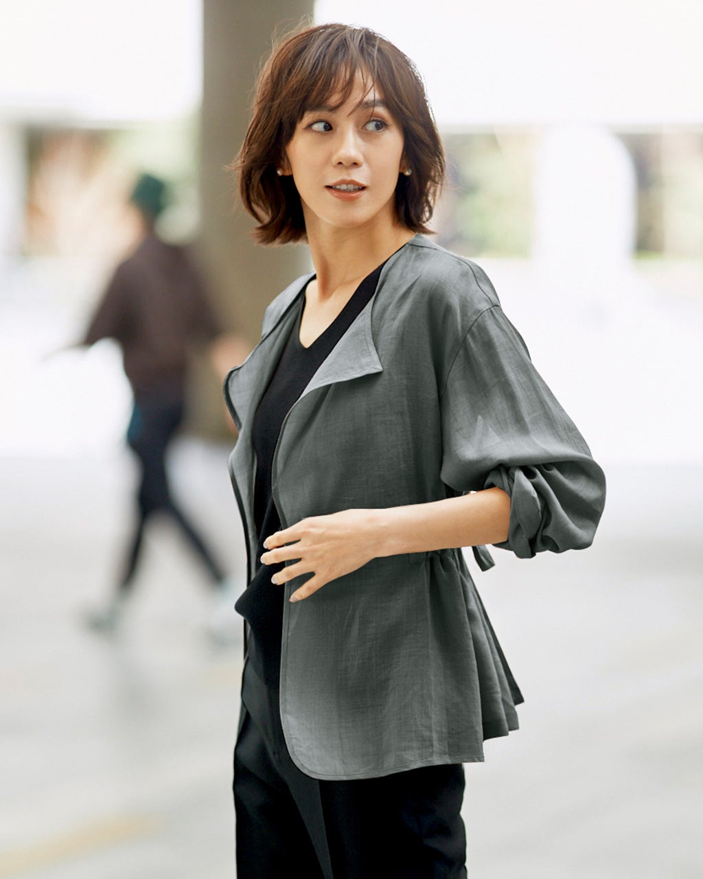 レディース ジャケット・羽織り・ジレ（グリーン）一覧/40代50代からの