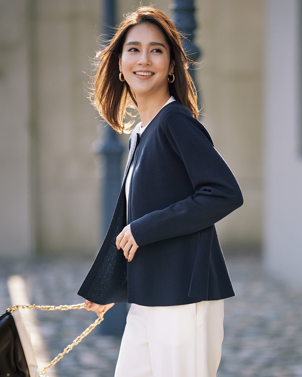 ミラノリブ・ペプラムクルージャケット/DoCLASSE