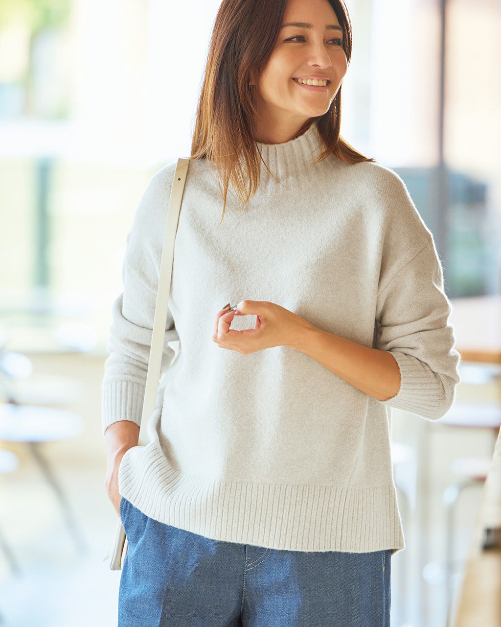 ストレッチタム・ハイネックニット/DoCLASSE