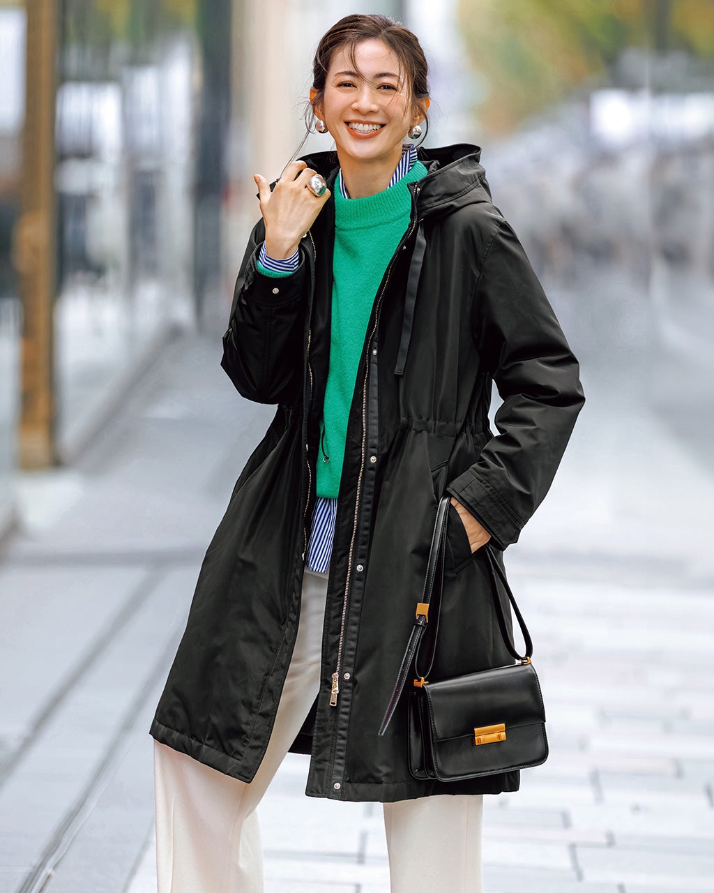 マジカルサーモ・グログランコート／立体フード/DoCLASSE