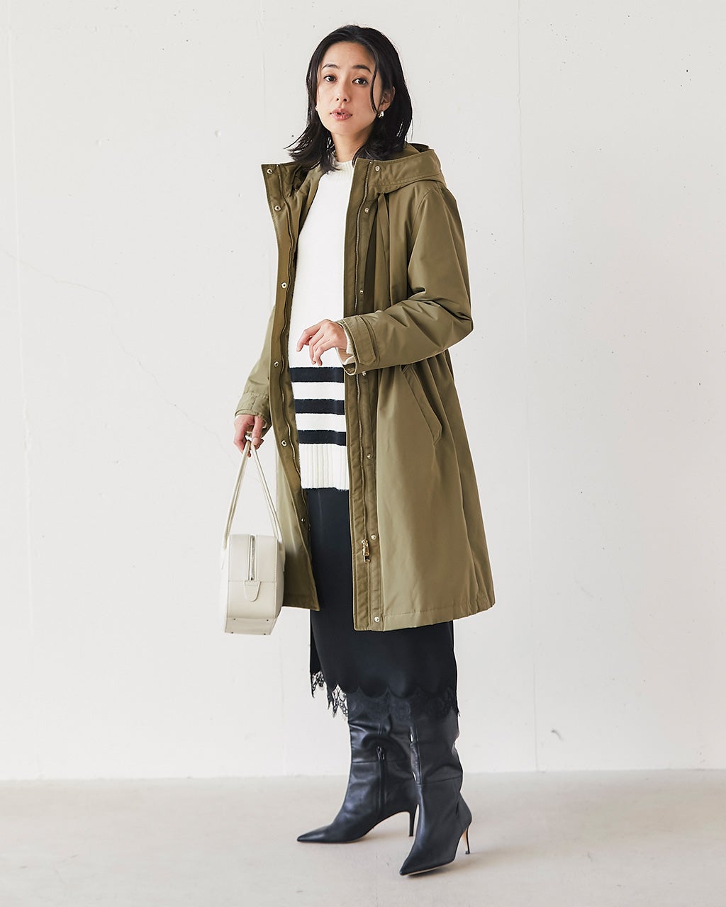 マジカルサーモ・グログランコート／立体フード/DoCLASSE