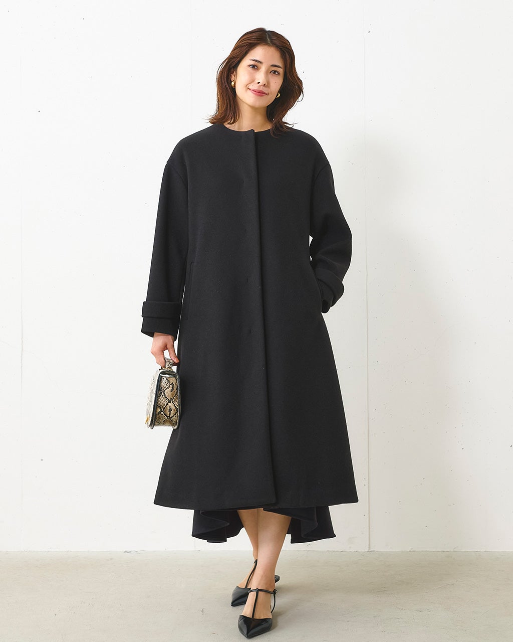 ウールライクニードル・ロングコート/DoCLASSE