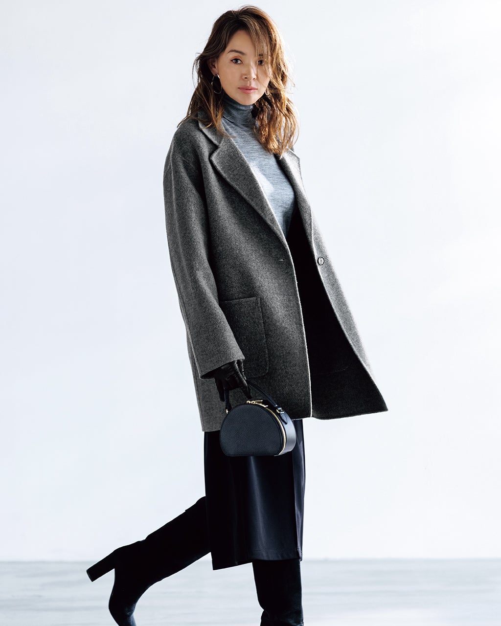 ピュアウールリバー・ジャケットコート/DoCLASSE