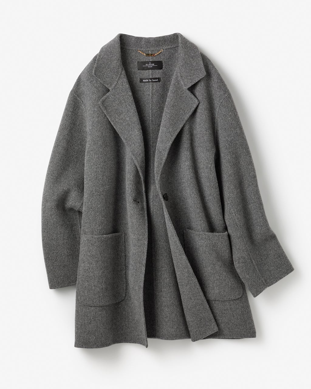 ピュアウールリバー・ジャケットコート/DoCLASSE